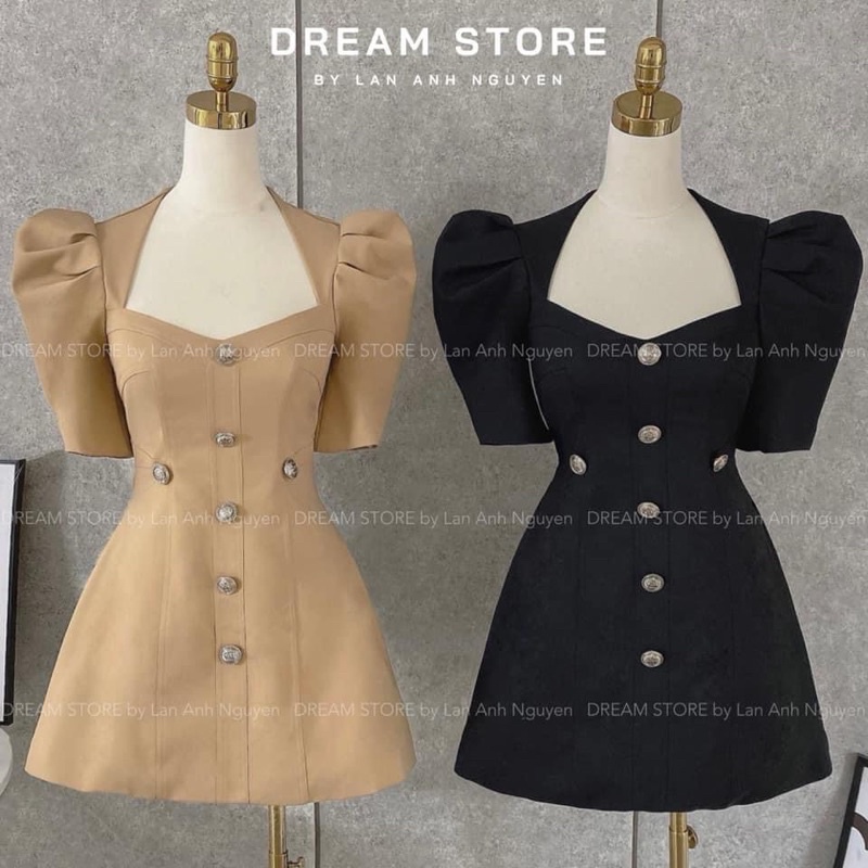 ĐẦM KAKI BIGSIZE CỔ U TAY BỒNG 55-95kg | BigBuy360 - bigbuy360.vn