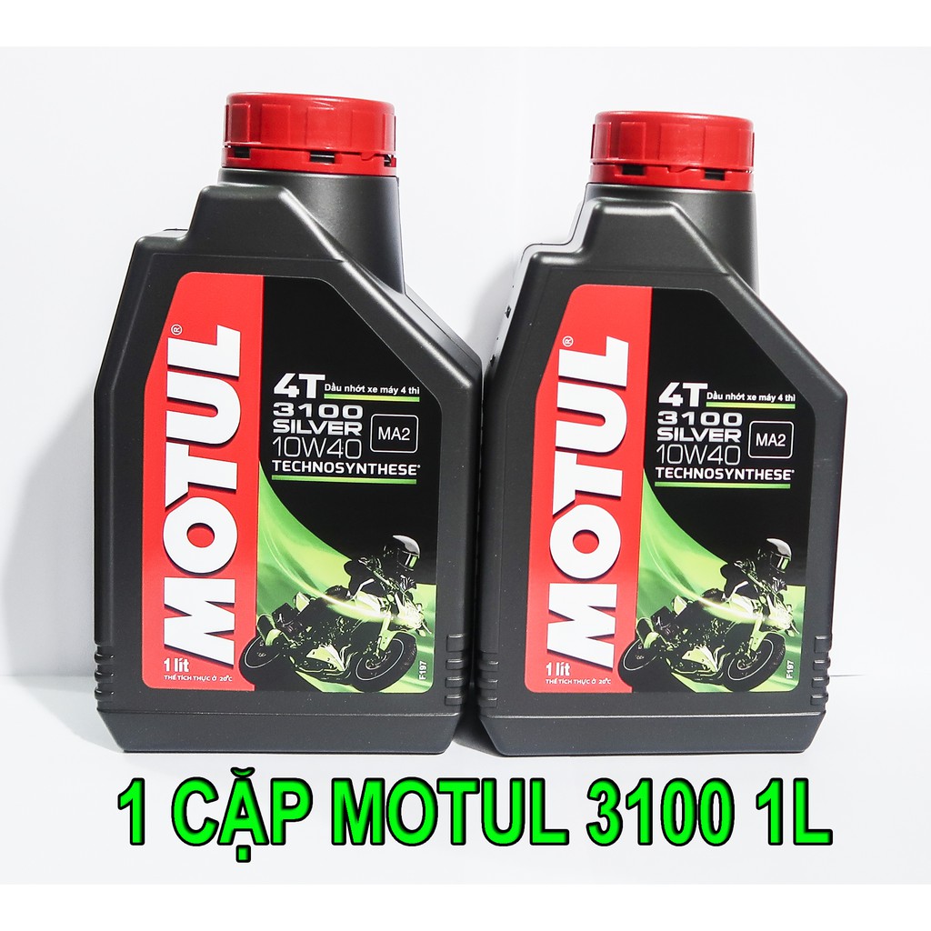 2 Chai Nhớt Motul 3100 Silver 10W40 Cao Cấp Cho Xe Số Và Côn Tay (2 x 1L)