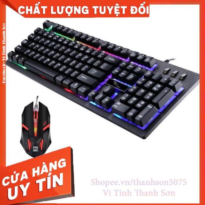 BỘ BÀN PHÍM GIẢ CƠ GAME G20 VÀ CHUỘT R8 1602 LED 7 MÀU - Vi Tính Thanh Sơn