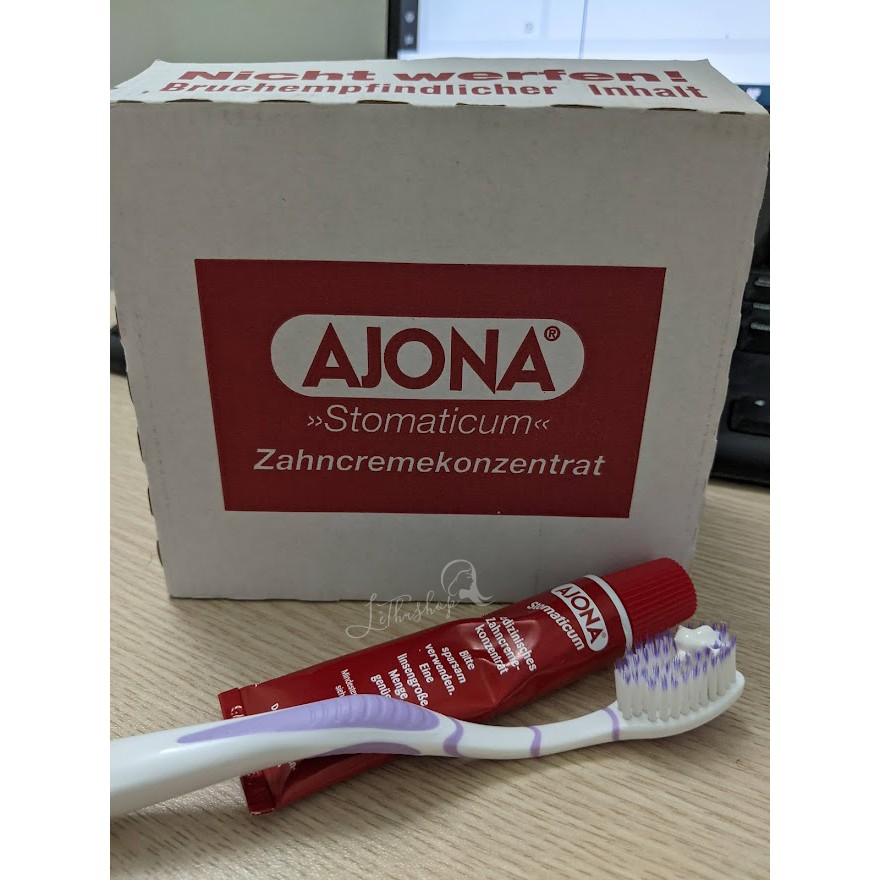 [Hàng chuẩn Đức] Kem đánh răng AJONA 25ml làm sạch cao răng, ngăn chảy máu chân răng tốt nhất ở Đức.