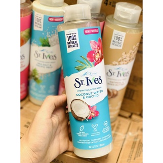 Sữa tắm st ives tẩy tế bào chết body wash 650ml usa, sữa tắm trắng da tẩy tế bào chết st.ives stives