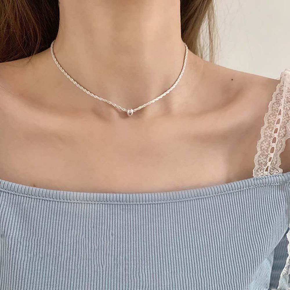 Vòng cổ Dạng Chuỗi Hạt Đơn Giản Thời Trang Hàn Quốc Cho Nữ