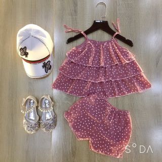 Bộ 2 dây chấm bi 3 tầng cho bé gái