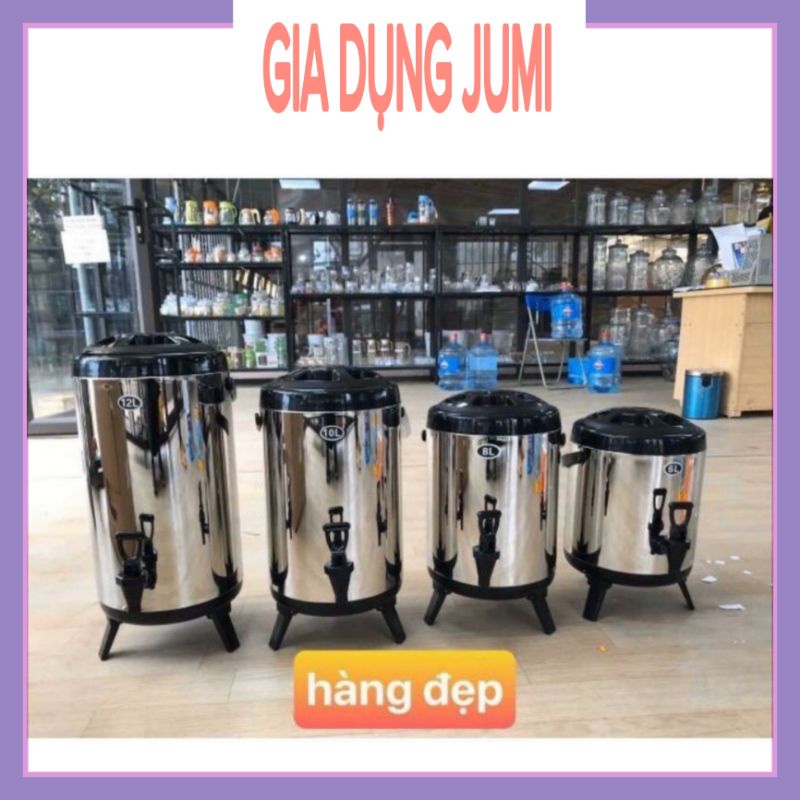 Bình Ủ Trà Sữa 3 Lớp Inox 304 Giữ Nhiệt Có Vòi Tiện Lợi Dung Tích 6L/8L/10L/12L