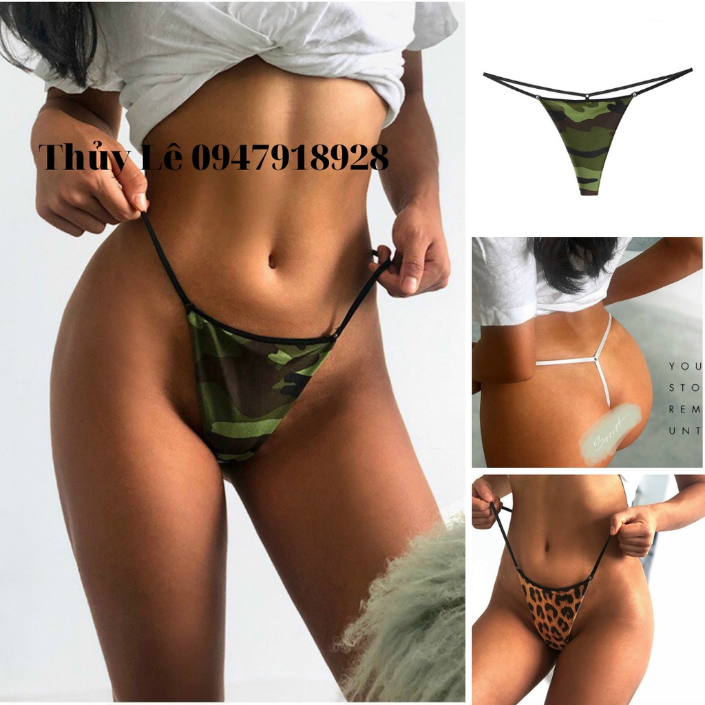 Quần lọt khe chữ T SIÊU SEXY, thun nhẹ thấm hút mồ hôi, dây hông mảnh co giãn, quyến rũ khó tả