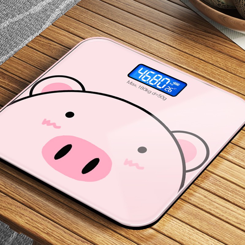 Cân điện tử sức khỏe hình lợn hồng kute mini chính xác