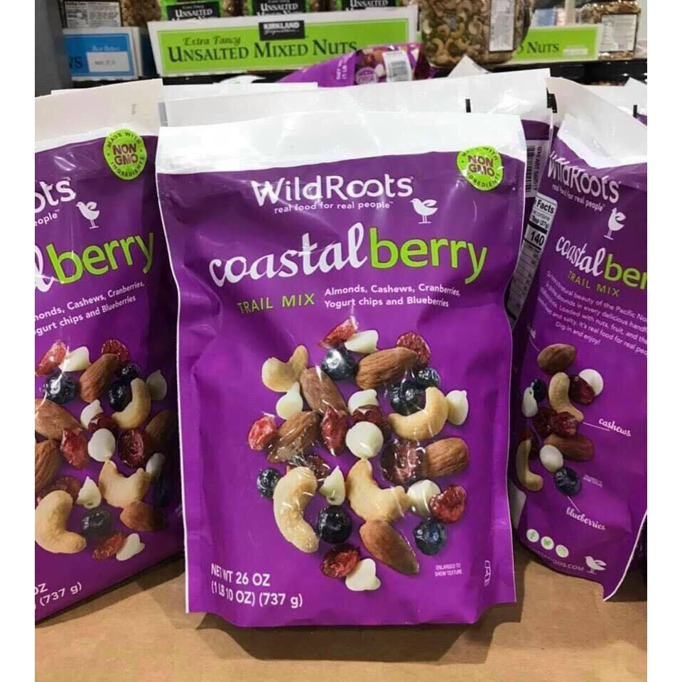 Hạt trái cây sấy khô thập cẩm Wild Roots Coastal Berry Trail Mix 737g