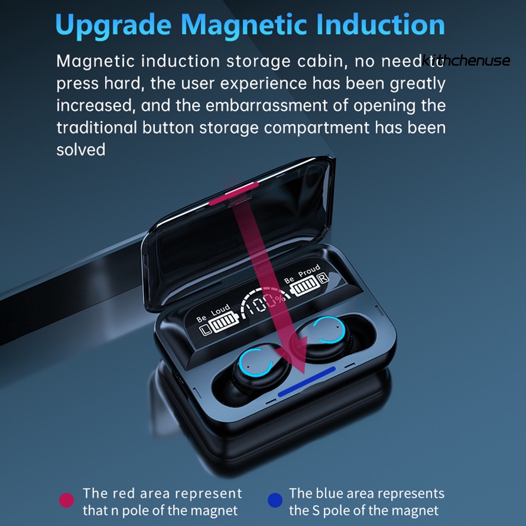 Tai Nghe Nhét Tai Bluetooth Mini F9-47 TWS Kèm Đèn Pin