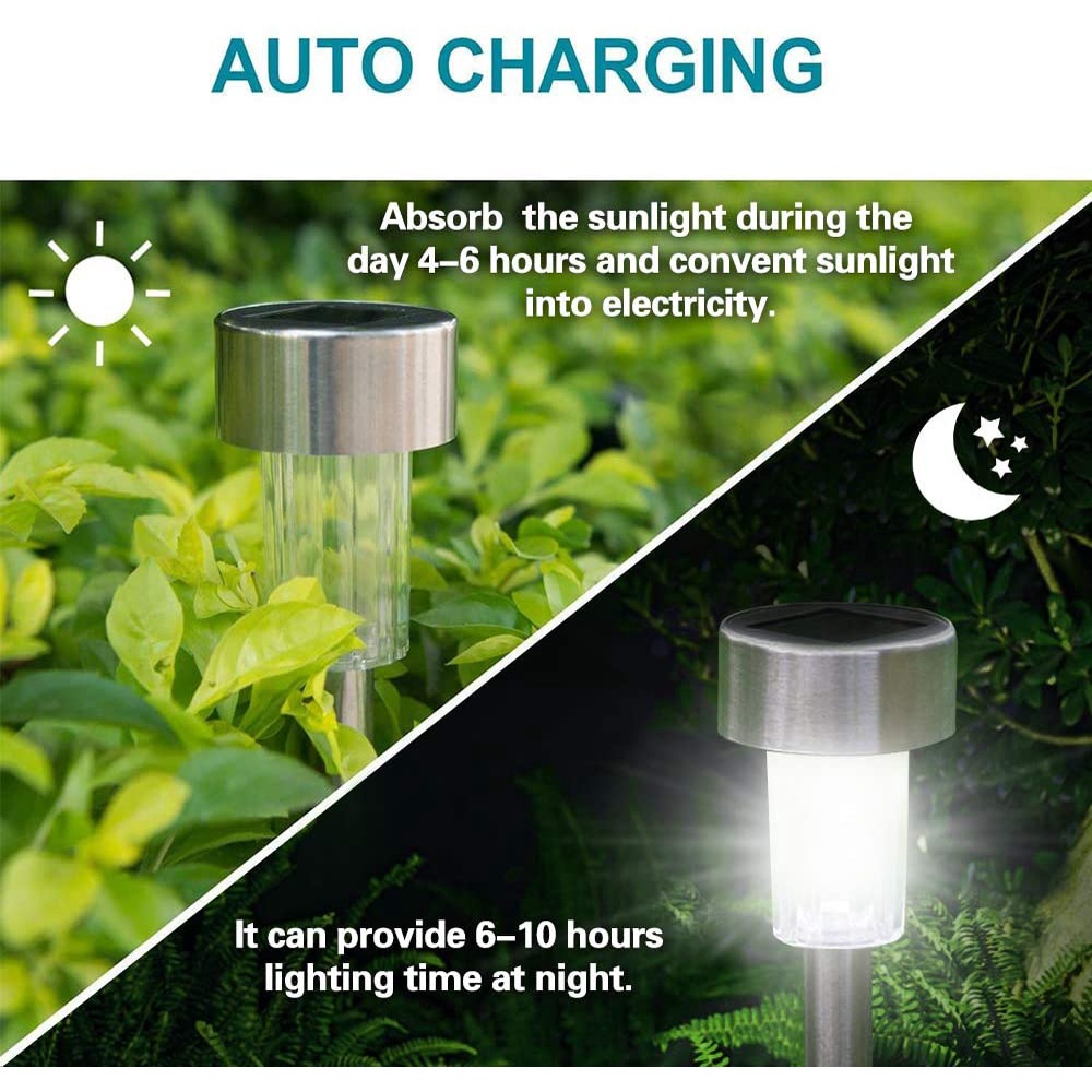 Đèn LED Năng Lượng Mặt Trời Chống Thấm Nước Gắn Lối Đi Sân Vườn