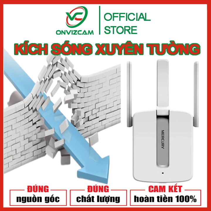 Bộ kích sóng wifi 3 ANTEN Mercury cực mạnh,bộ chuyển tiếp sóng wi-fi ONVIZCAM Phân phối