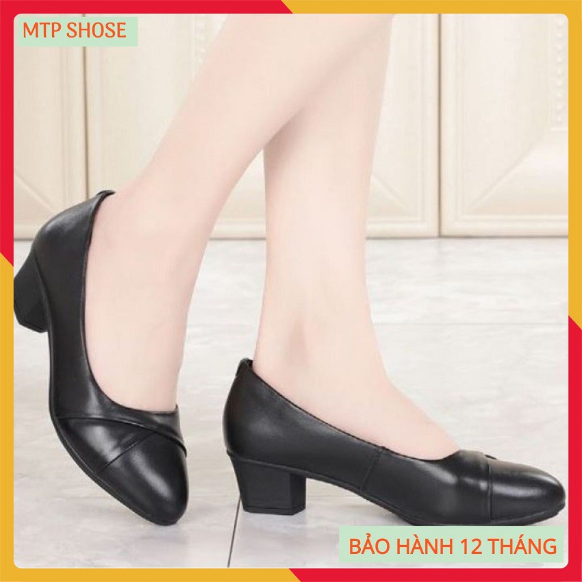 Giày búp bê ❤FREESHIP❤ giày nữ công sở đế vuông 3cm chất da lỳ cao cấp Form chuẩn size 36 - 40