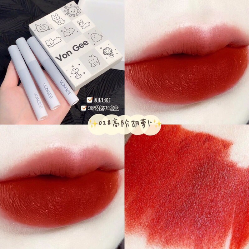 Sét 5 son kem Vongee hoạt hình xinh xắn