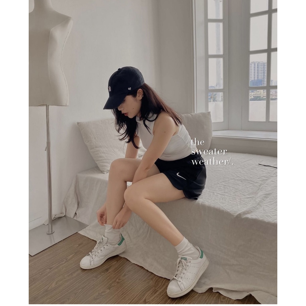Quần short thun da cá thêu  KÈM ẢNH THẬT