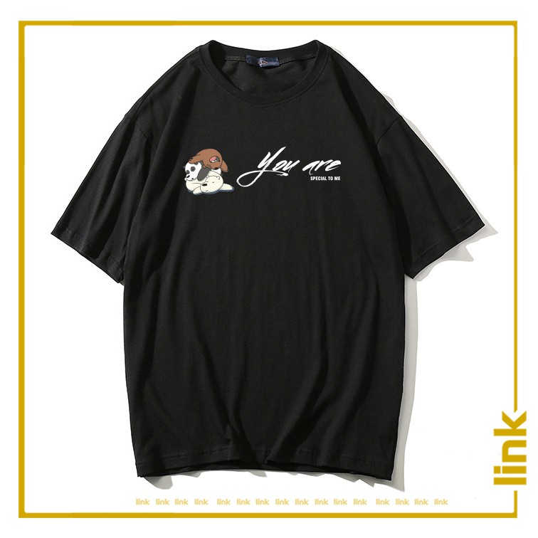 Áo thun WE BARE BEARS Chúng tôi đơn giản là gấu unisex tay lỡ cute ( Đen, Trắng, Vàng, Đỏ Cam )