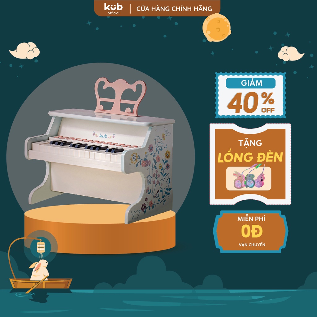 Đàn Piano mini cao cấp KUB có đèn Led hướng dẫn bé tập chơi + 20 bài nhạc dễ thương dành cho bé từ 1 - 6 tuổi