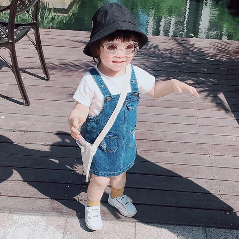 Đầm Yếm Denim Xinh Xắn Dành Cho Bé Gái 0-5 Tuổi