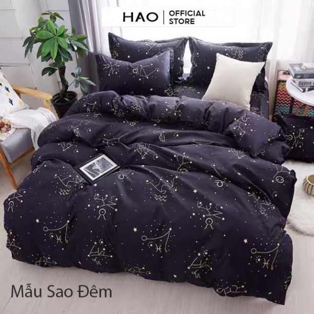 Bộ 5 Món Vỏ Chăn Ga Gối thương hiệu Haohao chất liệu Coton poly cao cấp đa dạng mẫu mã