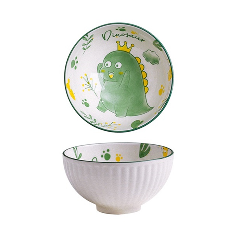Chén Bát Ăn Cơm Gốm Sứ Gia Đình Decor Hoạt Hình Dễ Thương Chịu Nhiệt Cao