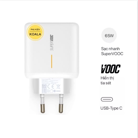 Sạc Nhanh 65w X50 Pro, Bộ Sạc Nhanh Dành Cho Oppo, Realme Chính Hãng Bảo Hành 12 Tháng
