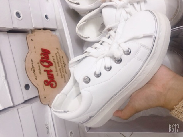 giày thể thao nữ viền bạc chất đẹp fullbox L8005 | BigBuy360 - bigbuy360.vn