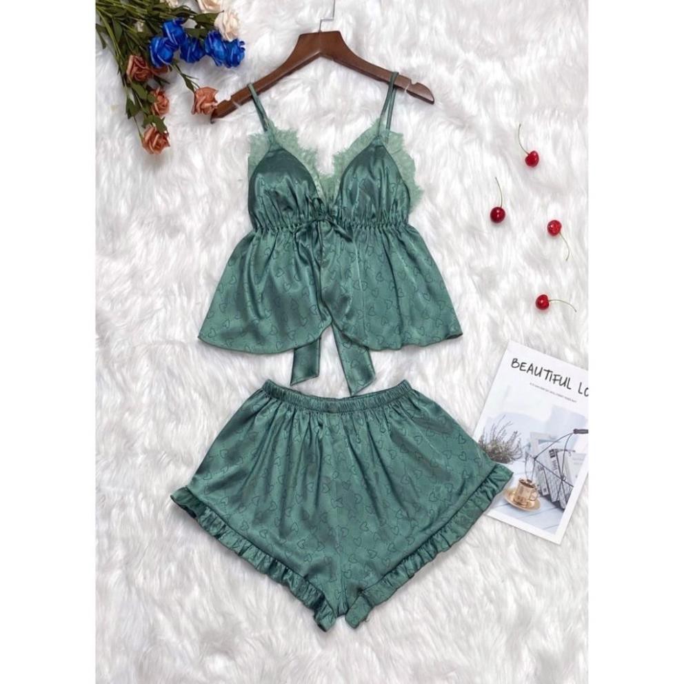 Đồ Ngủ Sexy - Đồ Ngủ Nữ Sexy Lụa Satin Cao Cấp Freesize 40-60 Kg - Có Kèm Mút Ngực | Hân Fashion | BigBuy360 - bigbuy360.vn
