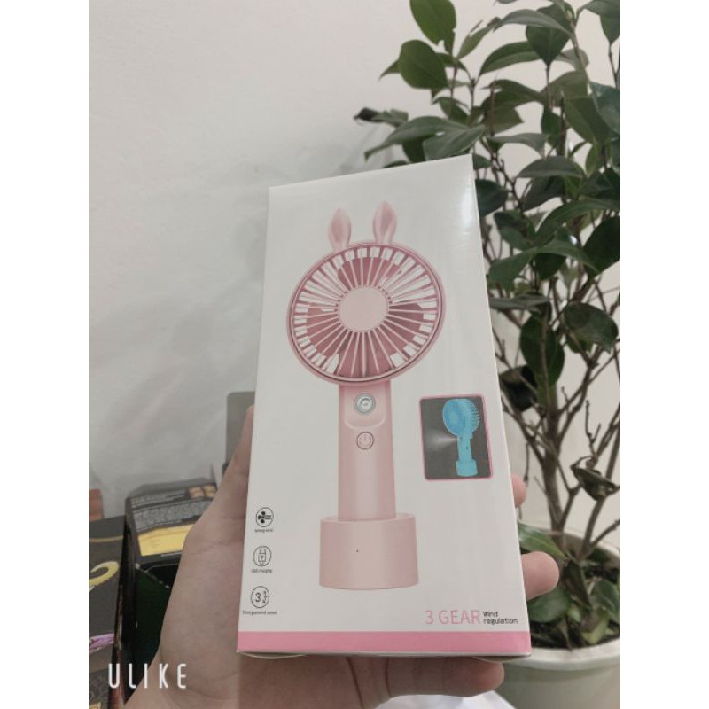 Quạt Phun Sương Tạo Ẩm Cầm Tay, 3 Cấp Độ Quạt, Hạt Sương Cực Mịn