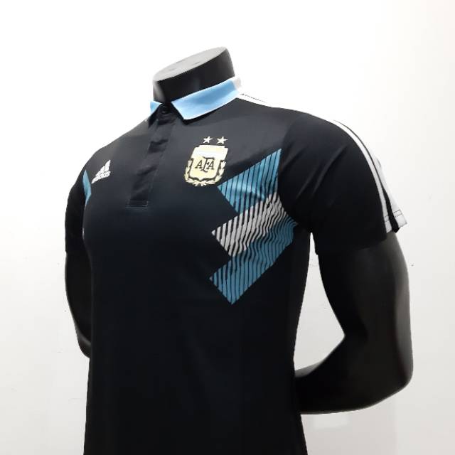 Áo Thun Đá Banh Cổ Polo Đội Tuyển Argentina 2018