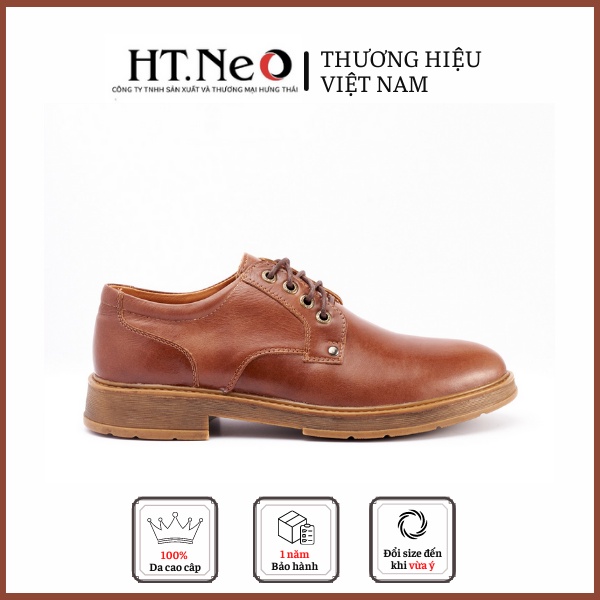 Giày đốc da bò HT.NEO da bò thật 100%, đế cao su đặc, thiết kế nam tính và mạnh mẽ, bảo hành 12 tháng DN32