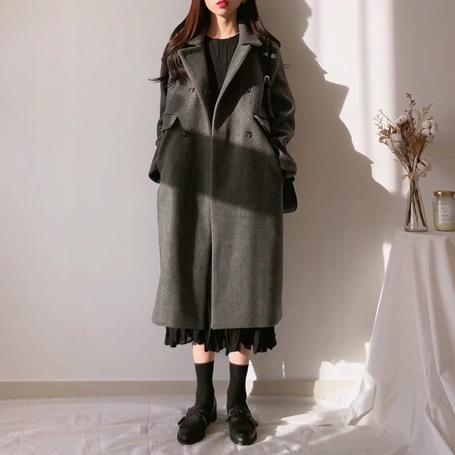 Váy Dáng Dài Mùa Thu Chân Váy Xếp Ly - Có ảnh thật