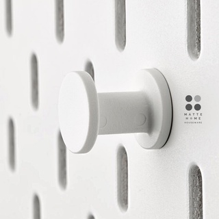 Bộ 5 nút tròn, 5 móc treo tròn - phụ kiện bảng treo pegboard skadis ikea