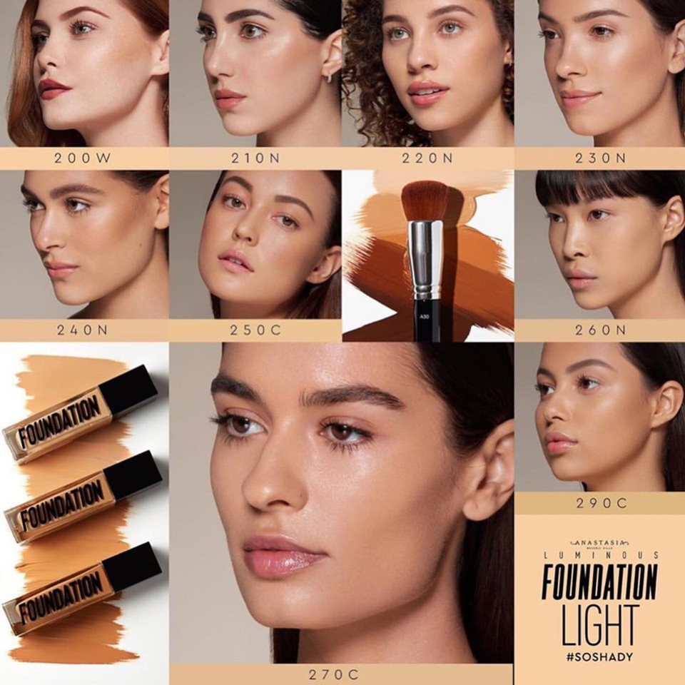 KEM NỀN NÂNG TONE DA SÁNG TỰ NHIÊN ANASTASIA BEVERLY HILLS LUMINOUS FOUNDATION 30ML NHẬP KHẨU CHÍNH HÃNG - 4240