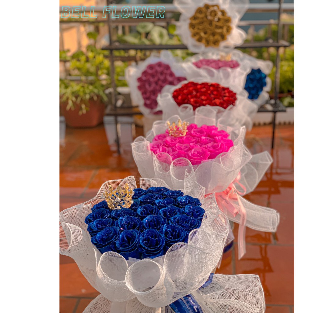 Cuộn Lưới Cứng Thô Gói Hoa Hàn Quốc Đẹp, Rộng 50cm, Vải Lưới Bó Hoa Sáp, Tươi Bell Flower