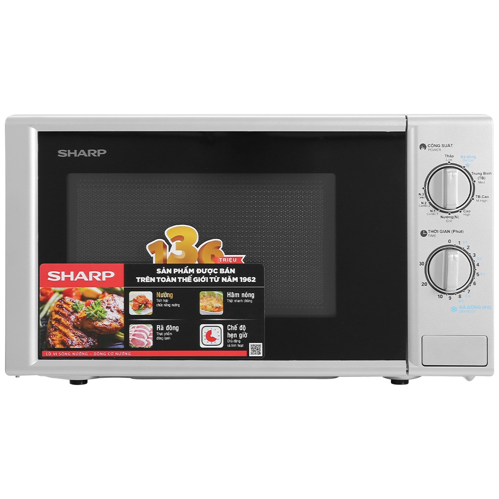 Lò vi sóng có nướng Sharp R-G228VN-SL 20 lít