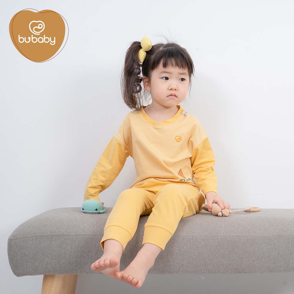 Bộ quần áo dài tay 5 màu Bamboo Cotton Bu, Bubaby Kyomi Aloha BBC003.01 cho bé 6m - 4Y