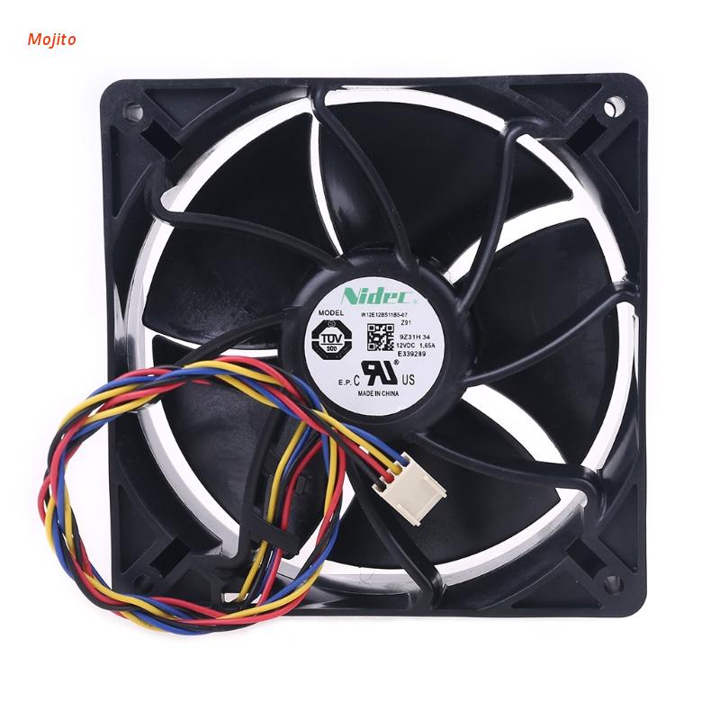 Quạt Tản Nhiệt Mojito W12E12Bs11B5-57 Cho Nidec 12038 Dc12V 1.65a Pwm 12cm 6000rpm Btc