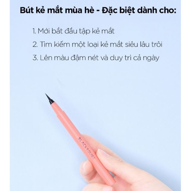 Kẻ mắt Nước Chống Trôi BLACK ROUGE Power Proof Pen Liner P01, P02 - Màu Đen - Nâu