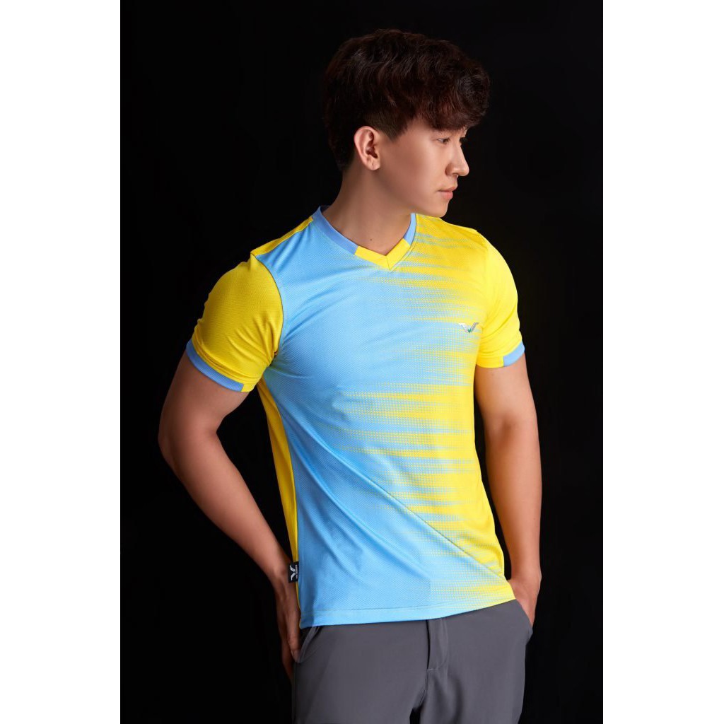 Áo Cầu Lông Nam Cổ Tròn AVT06 Vina Sport- Lapi VN Áo Tập Gym Tennis , Chất Thun Thấm Hút Mồ Hôi, Thoáng Mát, Full Size