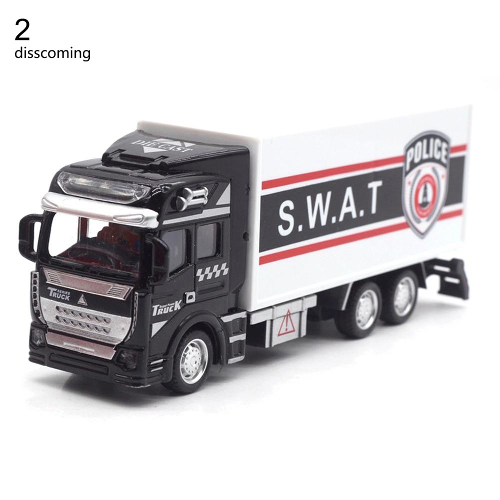 Mô hình xe cảnh sát cứu hộ đồ chơi bằng hợp kim sống động cho bé