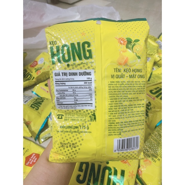 Kẹo ngậm họng Orion Vị Quất Mật ong gói 175g