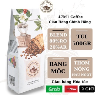 Cafe nguyên chất 500gr blend giữa cà phê robusta đăk lăk và arabica cầu đất rang xay mộc pha phin pha máy từ 47m1 cofee
