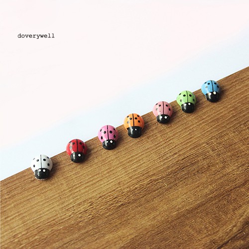 Bộ 100 mô hình bọ rùa 3D mini bằng nhựa dùng cho trang trí tiểu cảnh