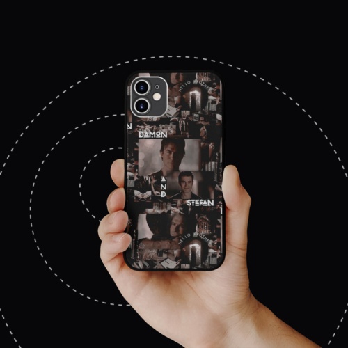 Ốp lưng iphone hình Deamon and stefan  collage art aesthetic cạnh vuông  cho các dòng SAMSUNG PAP20210900