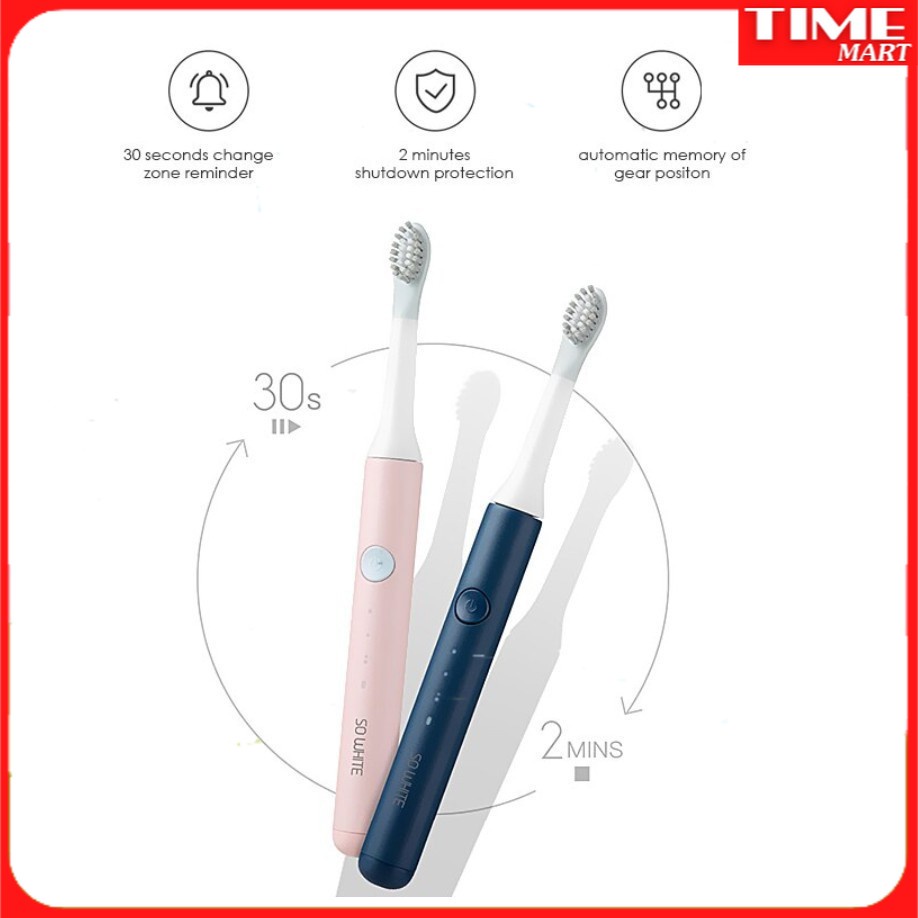 [CHÍNH HÃNG] Bàn chải đánh răng điện Xiaomi Youpin EX3 Soocas SO WHITE PINJING pin sạc [TIME_MART Siêu thị tiện ích]