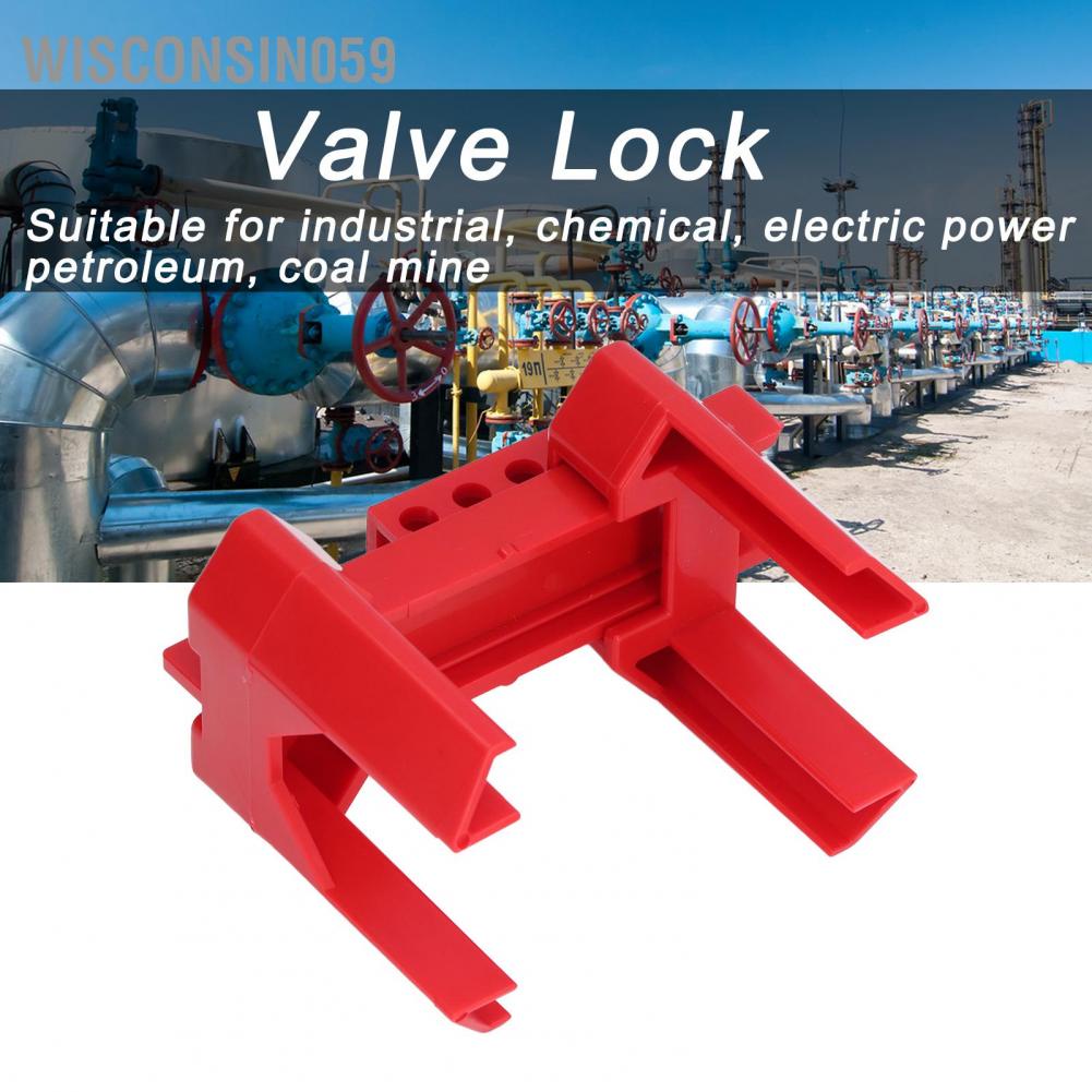 Wisconsin059 Ball Valve Lockout Device Industrial Adjustable Safety Lock for DN8-DN50 Pipe Diameter ASBV-01