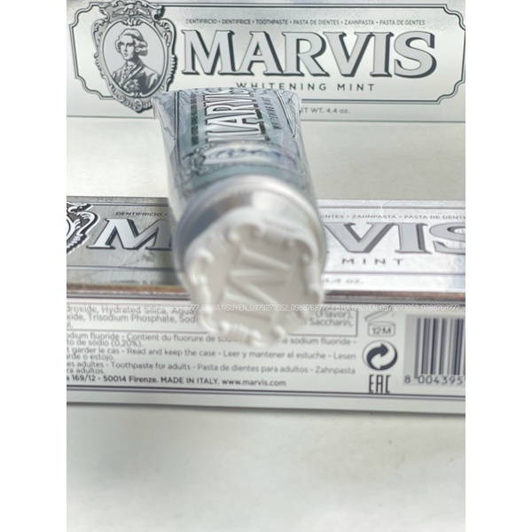 Kem Đánh Răng Marvis Whitening Mint - Làm Trắng Răng