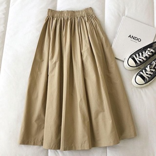 Chân váy maxi dáng dài cạp chun, chân váy công sở kaki dáng dài