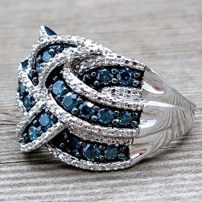 Nhẫn xi mạ bạc đính đá sapphire tự nhiên chất lượng