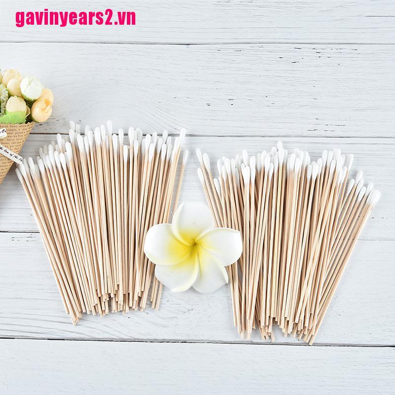 Set 100 Tăm Bông Y Tế Tay Cầm Dài Bằng Gỗ 6 ''