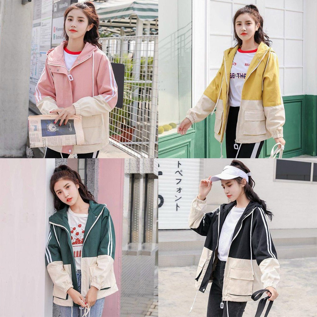 [Video+Ảnh Thật] Áo Khoác Dù Unisex Form Rộng Túi Hộp, Nam Nữ Ulzzang AK88 Kho Sỉ TD