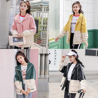 Áo khoác nữ dù 2 lớp có dây rút free size 65kg ak88 td fashion